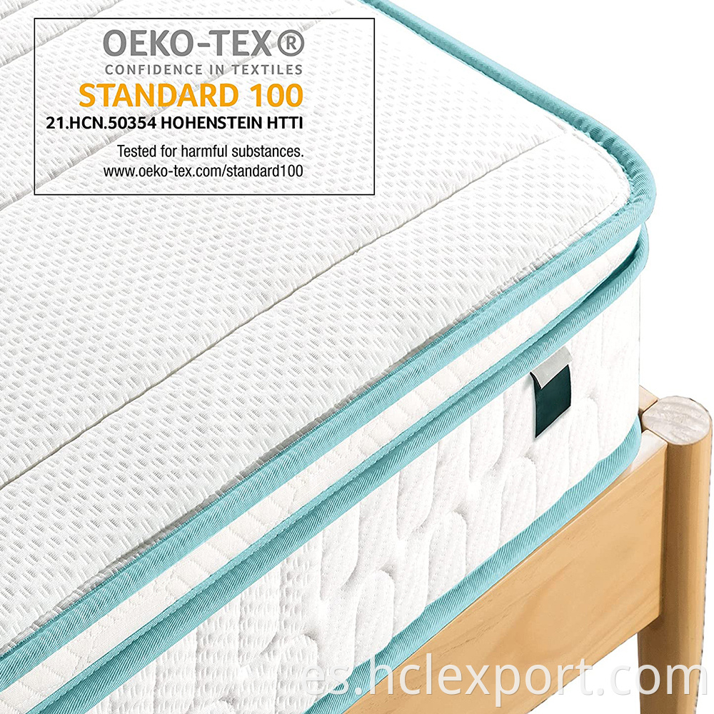 Green tea memory foam bonnel spring mattress